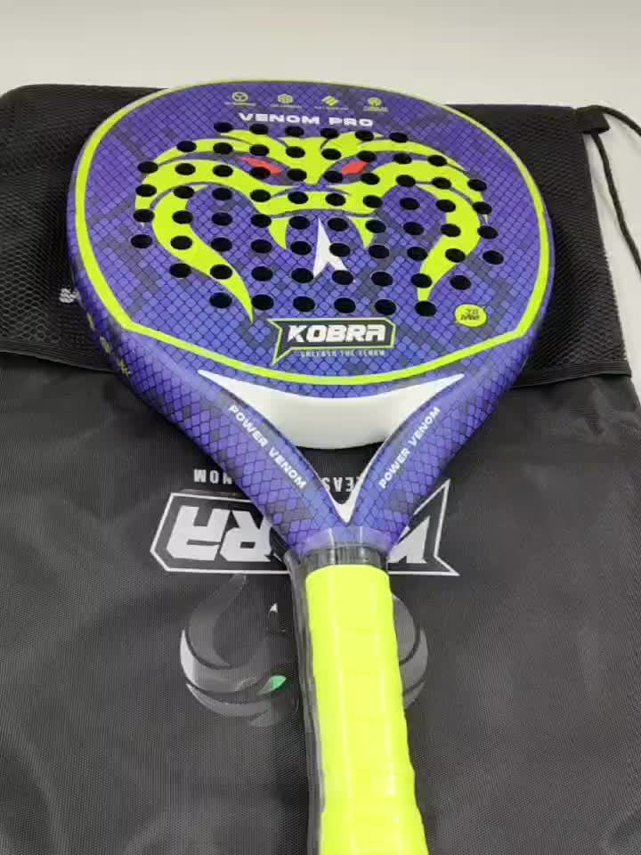 KOBRA VENOM PRO – Raqueta de pádel 12K Carbon para entrenamientos profesionales