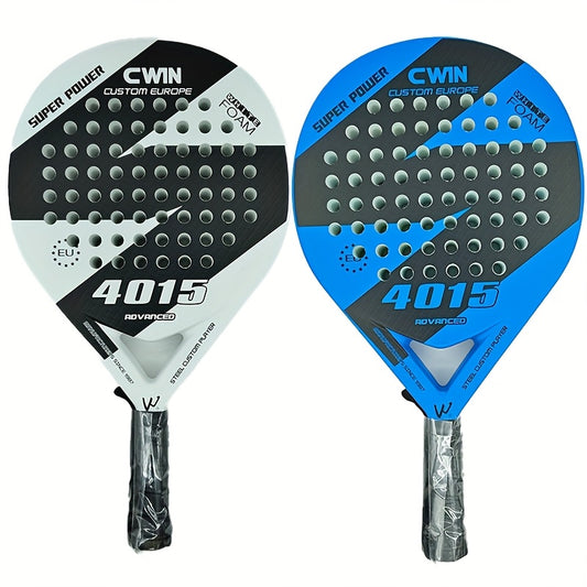 Raqueta de padel CWIN hecha de fibra de carbono con cara de EVA suave, completa con una bolsa para paleta