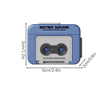 Mini Cassette Retro Musical - botones