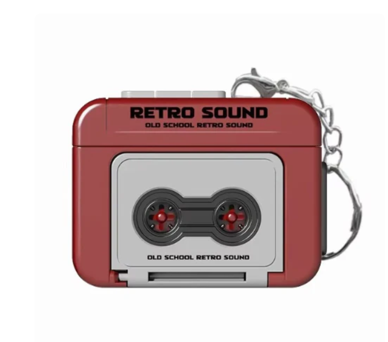 Mini Cassette Retro Musical - Rojo frontal