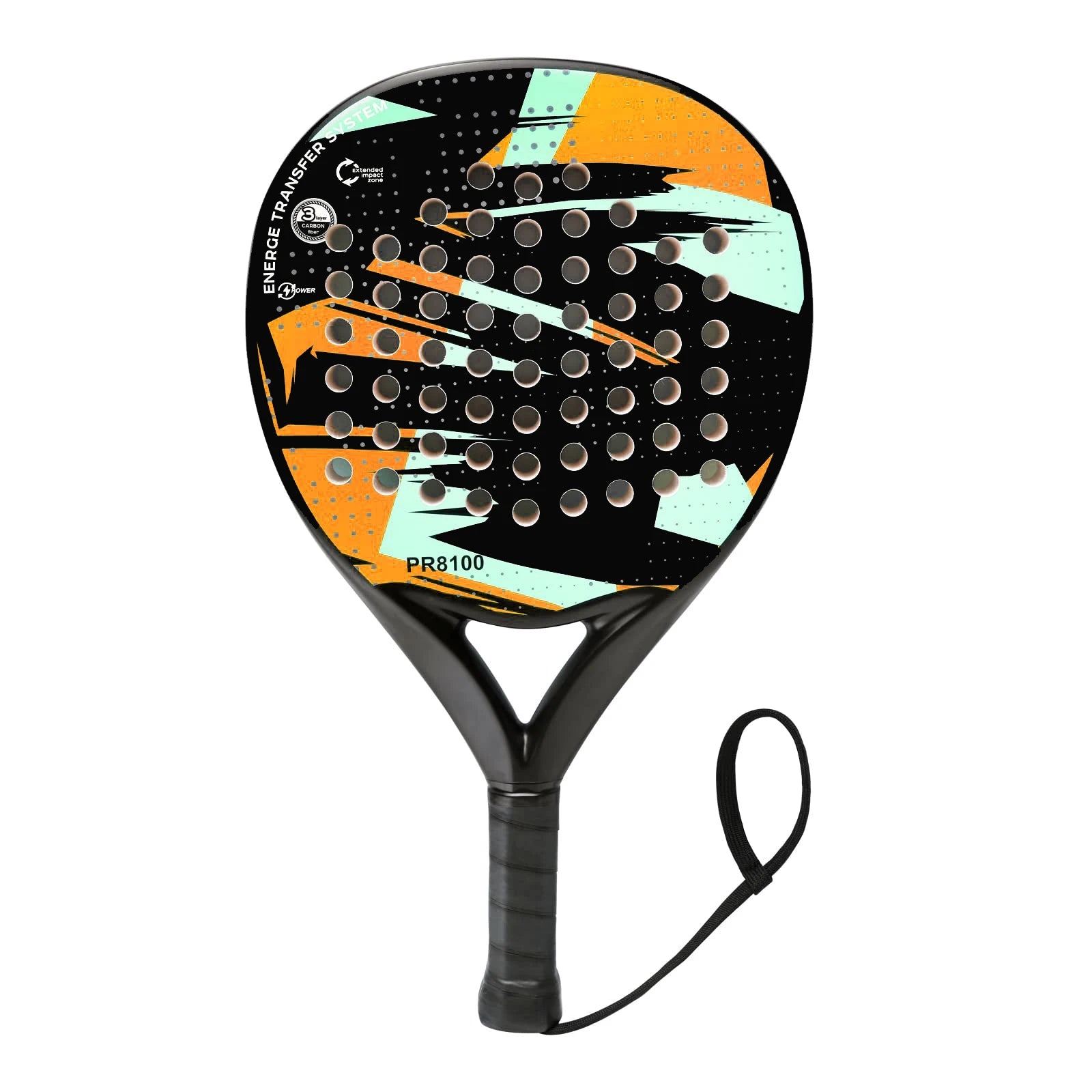 Raqueta de padel Superficie de fibra de carbono con raqueta de padel liviana con núcleo de espuma flexible de memoria EVA