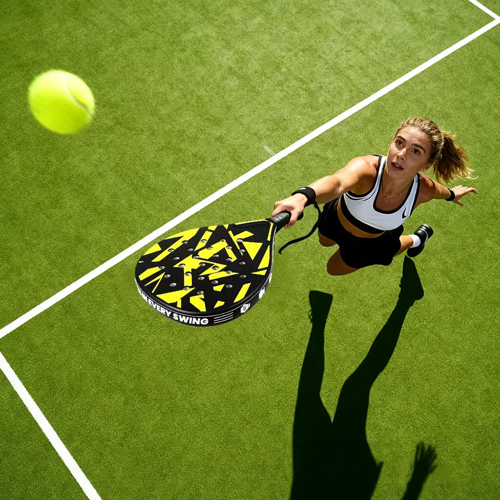 La mejor raqueta de padel para principiantes con paleta liviana EVA Softcore para controlar y precisión en la cancha de padel para niños y adultos