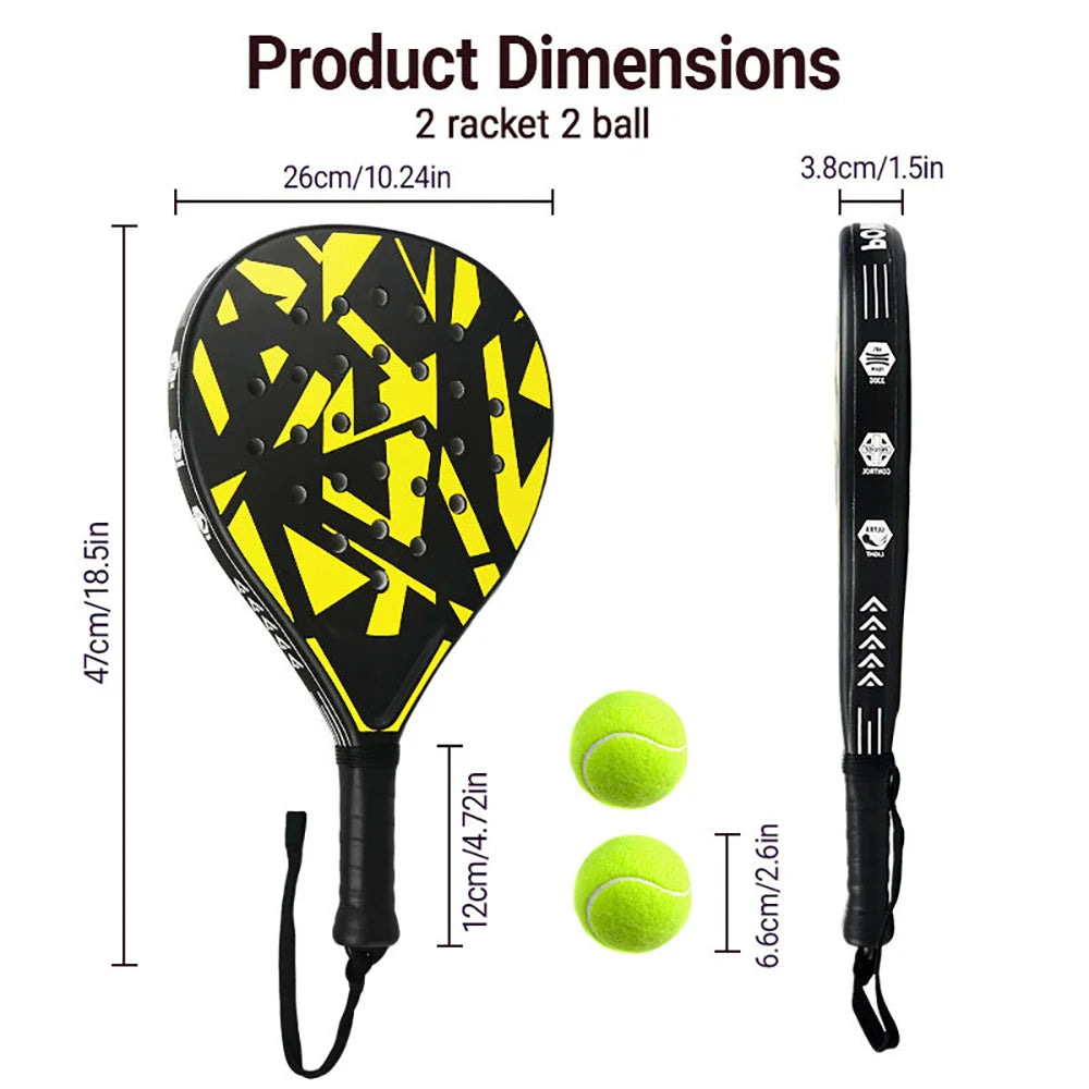 La mejor raqueta de padel para principiantes con paleta liviana EVA Softcore para controlar y precisión en la cancha de padel para niños y adultos