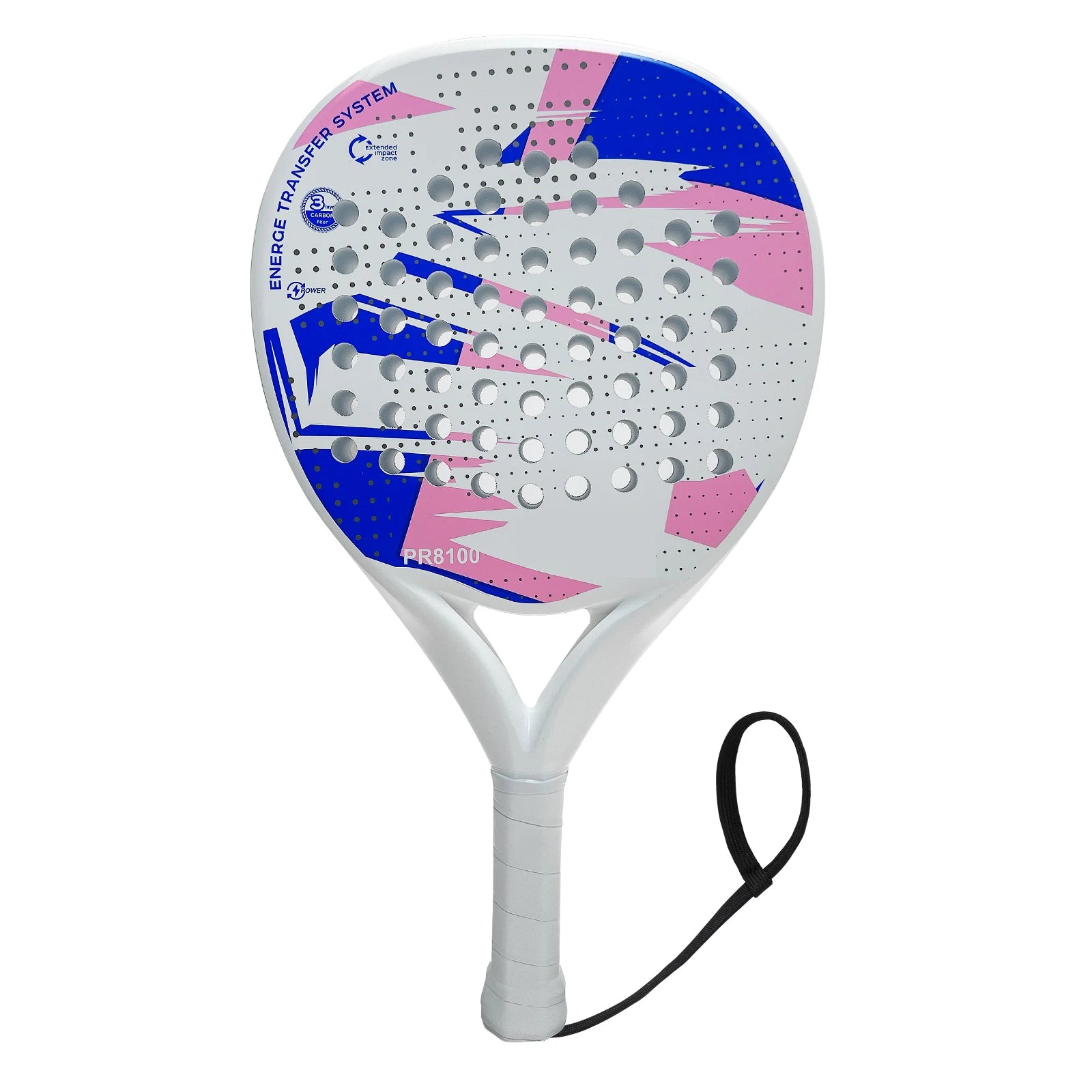 Raqueta de padel Superficie de fibra de carbono con raqueta de padel liviana con núcleo de espuma flexible de memoria EVA