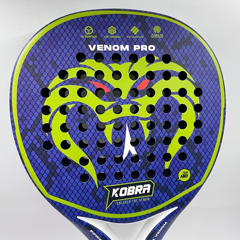 KOBRA VENOM PRO – Raqueta de pádel 12K Carbon para entrenamientos profesionales