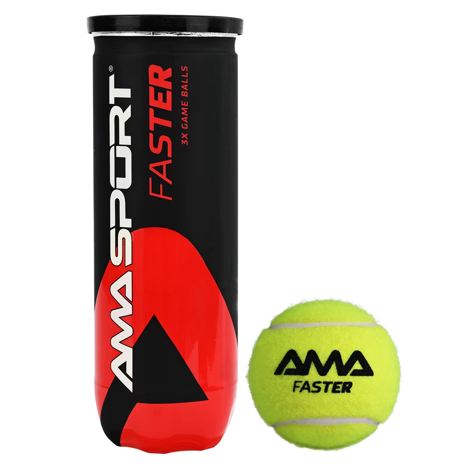 AMASPORT Padel Balls 10% Wool Felt Cover Durable Construction for Faster Play High Quality Sports Equipment Padel Accessories